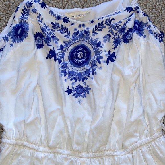 White and Blue Romper - Picture 2 of 2